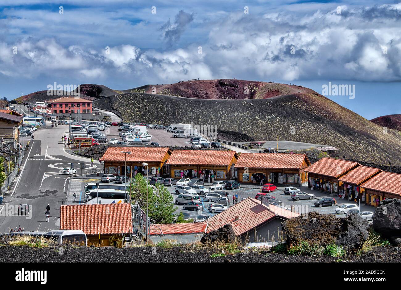 Piazzale Rifugio Sapienza Etna quota 1900 metri